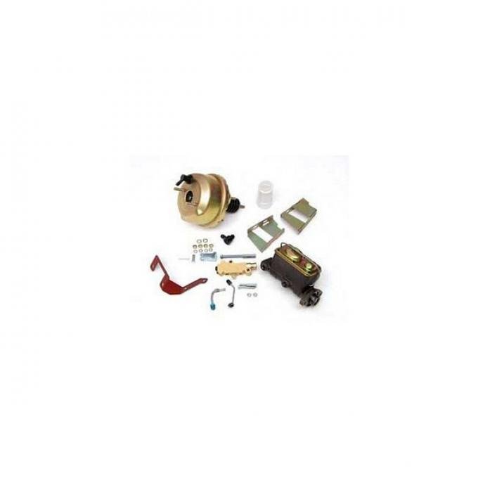 Chevy Power Booster/Dual Master Cylinder Conversion Kit, For Disc Brakes, With GM Style Proportioning Valve, 1955-1957