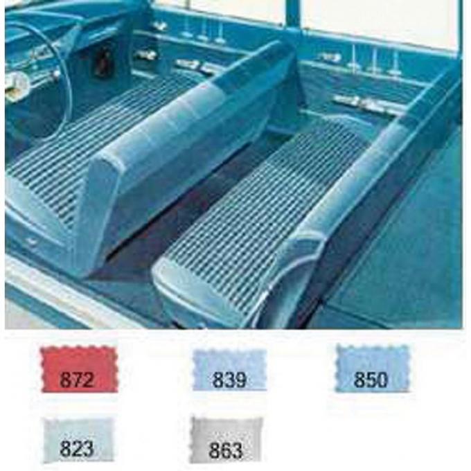 Full Size Chevy Preassembled Door Panel Interior Kit Service, 4-Door Wagon, Bel Air, 1962