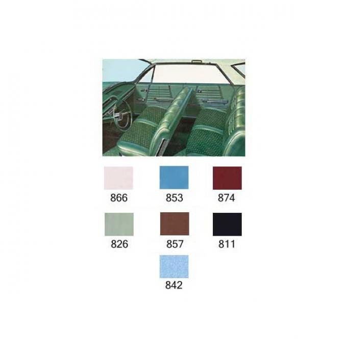 Full Size Chevy Preassembled Door Panel & Quarter Trim Panel Interior Kit Service, 4-Door Hardtop, Impala, 1964