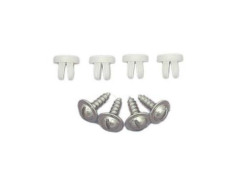 Full Size Chevy License Plate Mounting Hardware Set, 1958-1972