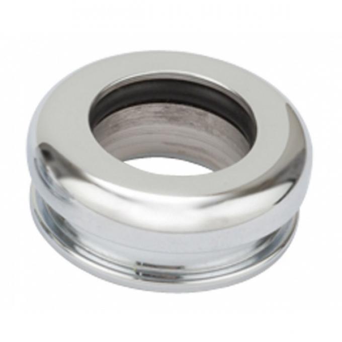 Bezel, Sliding, Chrome Plated Billet Aluminum, Lokar, 5/8" Inner Diameter