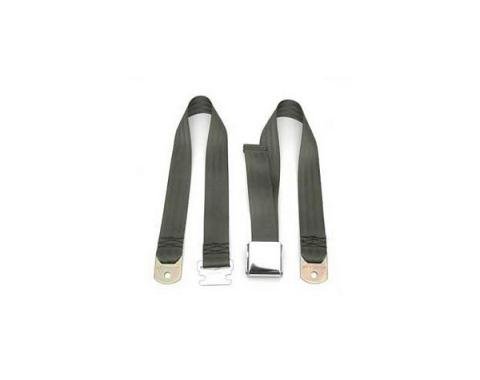 Seatbelt Solutions Chevrolet 1955-1957,  Lap Belt, 74" with Chrome Lift Latch 1800745002 | Military Green