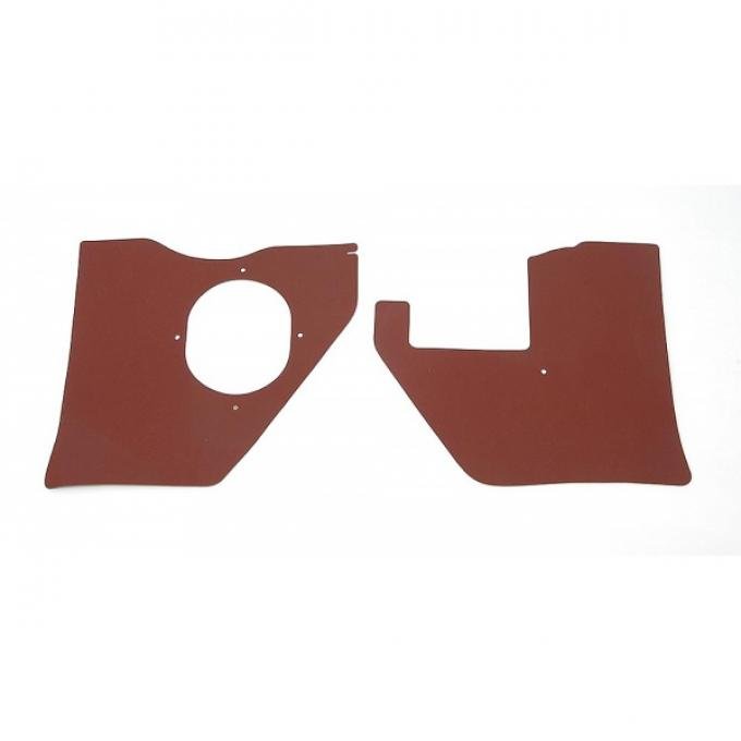 Full Size Chevy Kick Panels, For Cars With Air Conditioning, Red, 1961-1962