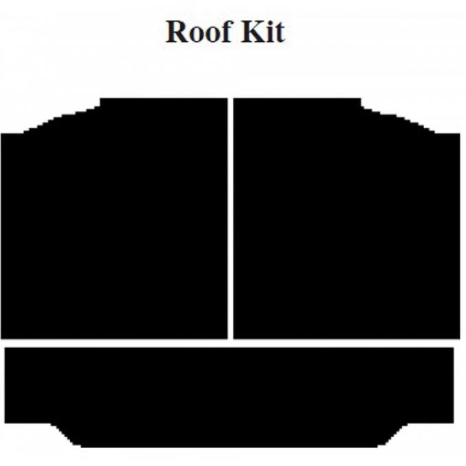 Chevy Impala Insulation, QuietRide, AcoustiShield, Roof Kit, Coupe, 1959-1960