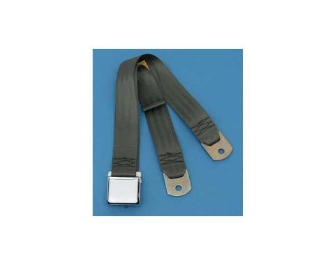 Seatbelt Solutions Chevrolet 1955-1957, Rear Universal Lap Belt, 60" with Chrome Lift Latch 1800605002 | Military Green