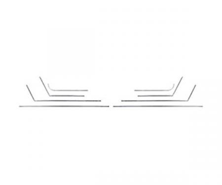 Impala SS Door & Rear Side Panel Molding Set, Coupe, Stainless Steel, 1965