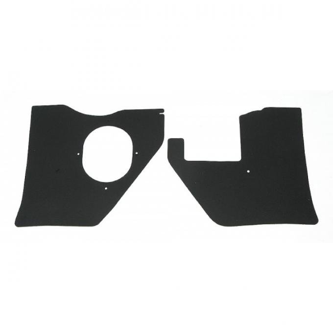 Full Size Chevy Kick Panels, For Cars With Air Conditioning, Black, 1961-1962