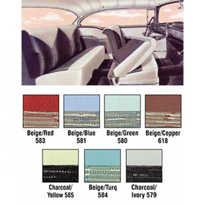 Chevy Interior Package Kit, 2-Door Hardtop, Bel Air, 1956