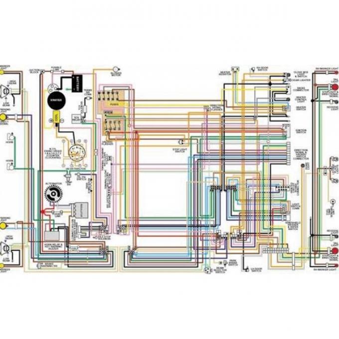 Chevy Color Laminated Wiring Diagram, 1949-1954