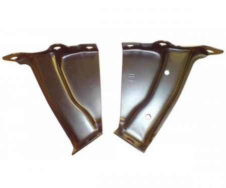 Chevy Rear Bumper End Inner Brackets, 1957