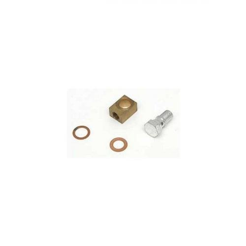Chevy Brake Master Cylinder Brass Block & Banjo Bolt Kit, 19551957