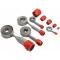 Chevy Hose Cover Kit, Stainless Steel, Universal, With Red Clamps 1955-1957