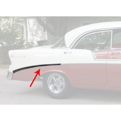 Chevy Rear Quarter Panel Molding, Bel Air, Right, For 4Door Hardtop