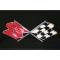 Full Size Chevy Metal Sign, Cross Flags