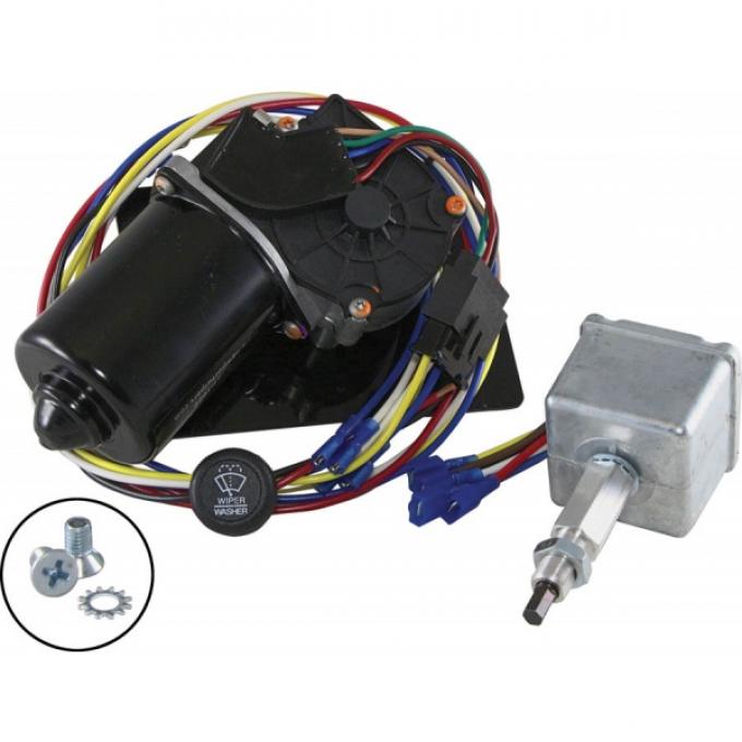 Full Size Chevy Electric Wiper Motor, Replacement, With Delay Switch,1961-1962