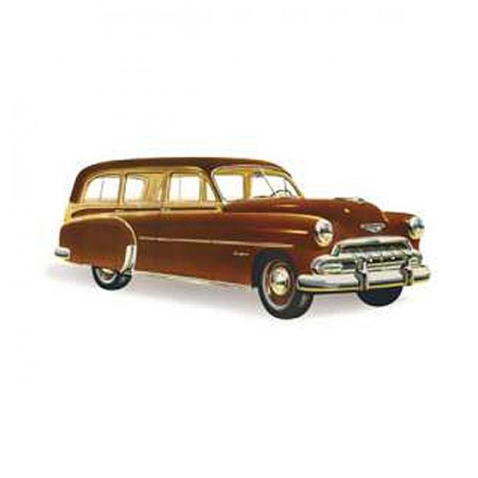 Chevy Front Door Glass, Clear, Station Wagon, Except 1949 Woody, 1949-1952