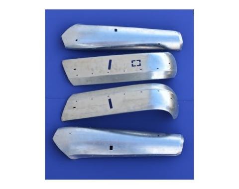 Classic Chevy Lower & Upper Seat Shells, With Tack Strip, 4-Piece Set, 2-Door Bench Seat, 1955-1956