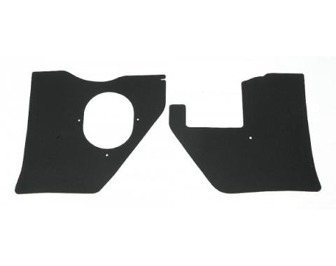 Full Size Chevy Kick Panels, For Cars With Air Conditioning, Black, 1961-1962