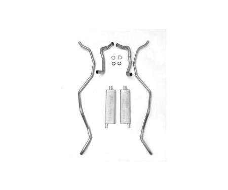 Full Size Chevy Dual Exhaust System, 2-1 & 2", Stainless Steel, 327ci & 300hp, 1962-1964