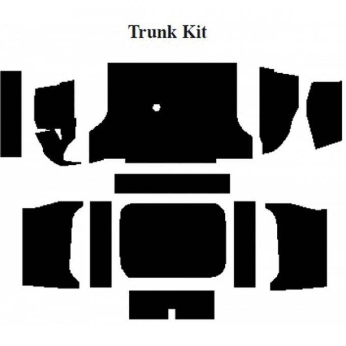 Chevy Insulation, QuietRide, AcoustiShield, Trunk Kit, Coupe, 1961-1962