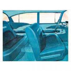 Full Size Chevy Preassembled Interior Door Panel & Quarter Trim Panel Set, 4-Door Sedan, Bel Air, 1958