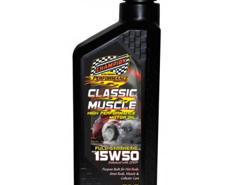 Champion Classic & Muscle High Zinc Full Synthetic Motor Oil, 15W-50