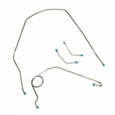Full Size Chevy Front Brake Line Set, Non-Power, Stainless Steel, 1958