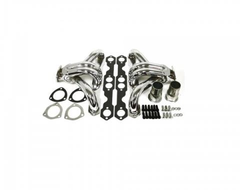 Chevy Full Size Stainless Steel Shorty Headers, Small Block, 1958-1972