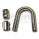 Chevy Radiator Hose Kit, Chrome Plated Stainless Steel, 24", 1955-1957