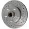 Chevy Front Disc Brake Rotor, Drilled, Slotted & Vented, For Dropped Spindles, Right, 1955-1957