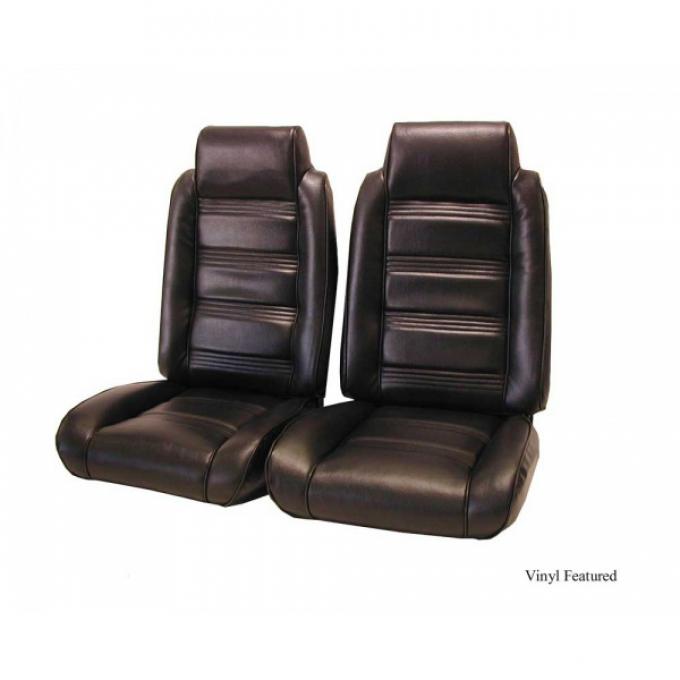 Malibu Seat Cover, Front Bucket Seats with Built in Head Rests, Vinyl With Velour, 1978-1981