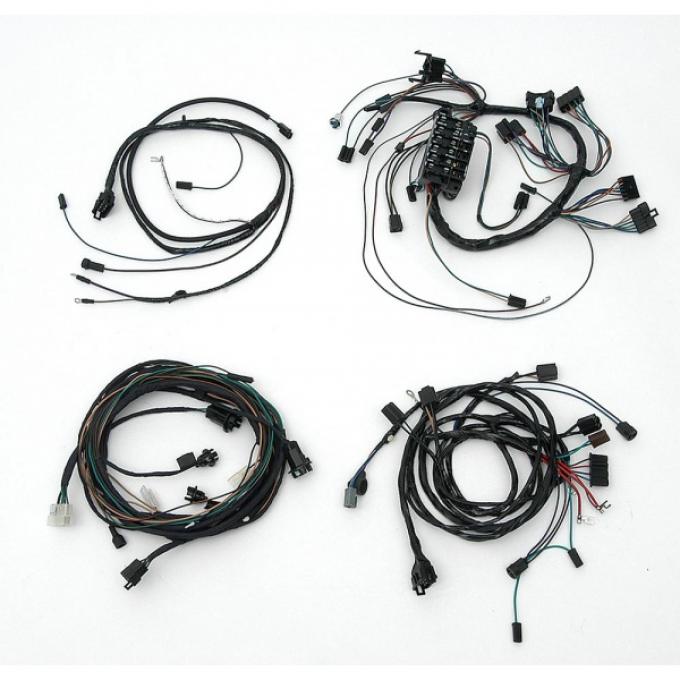 Full Size Chevy Wiring Harness Kit, With Alternator & Automatic Transmission, On Column, Small Block, Impala 2-Door Hardtop, 1964