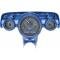 Chevy Analog Dash Gauges, Dakota Digital, Carbon Fiber With Blue Display, 1957