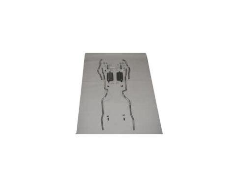 Chevy Dual Quickflow 2" Exhaust System, Small Block, For Use With 2" Rams Horn Manifolds, Stainless Steel, Non-Wagon, 1955-1957