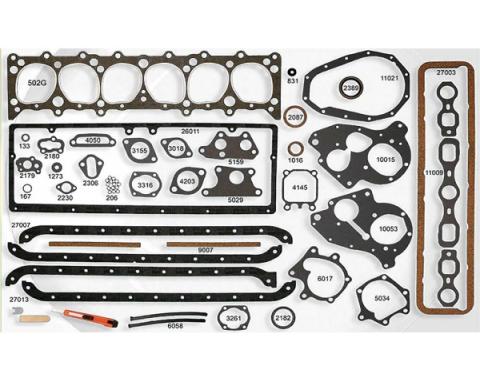 Early Chevy Engine Gasket Set, Complete, 216 & 235 CI, 1949-1953