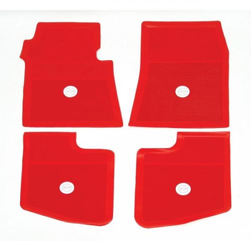 Full Size Chevy Floor Mats, Accessory, Bright Red, 1961-1962
