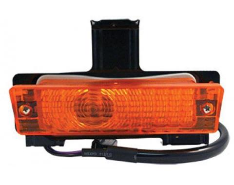 Full Size Chevy Parking & Turn Signal Assembly, With Amber Lens, Left, 1968