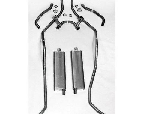 Full Size Chevy Dual Exhaust System, Aluminized, Small Block, 1958