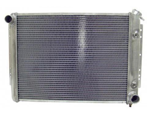 Full Size Chevy Radiator, Aluminum Crossflow, Driver Side Top Outlet, Northern, 1959-1970