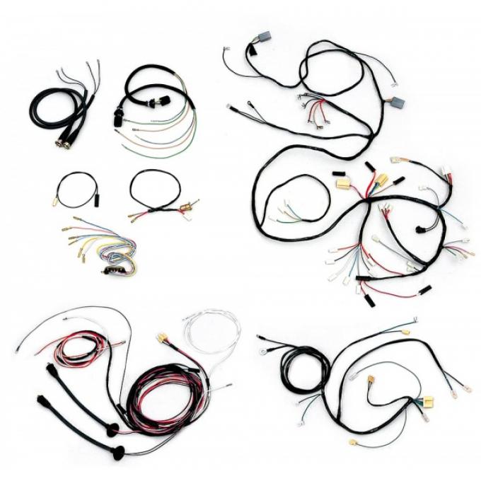 Chevy Wiring Harness Kit, V8, Automatic Transmission, SmallBlock, With Generator, 2-Door Hardtop, 1955