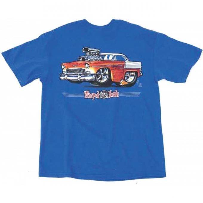 Chevy T-Shirt, Warped Heads Custom, 1955