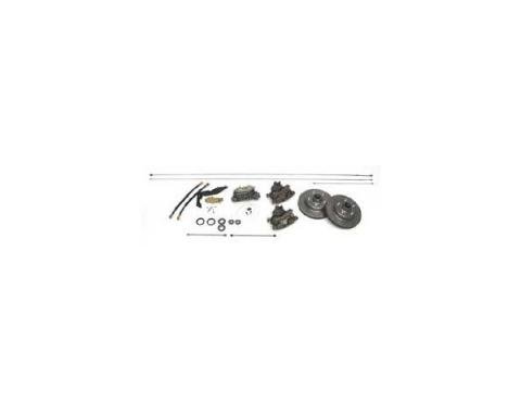 Chevy Non-Power Front Disc Brake Kit, Use With Dropped Spindles, 1955-1957