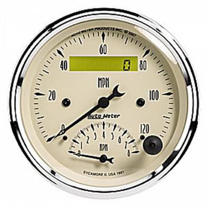Chevy Autometer Speedometer & Tachometer Combo, Antique Beige Series, 1955-1957