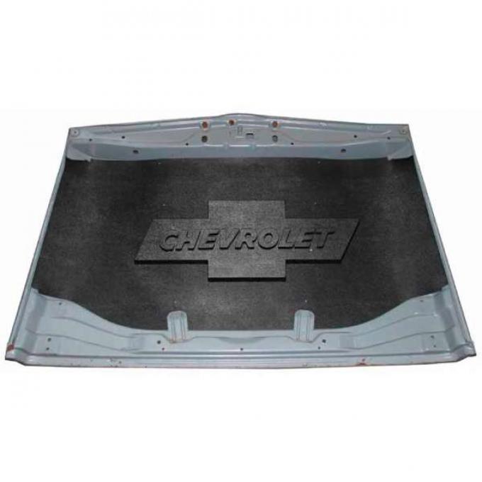 Full Size Chevy Under Hood Cover, Quietride AcoustiHOOD, 3-D Molded, With Logo, 1963-1964