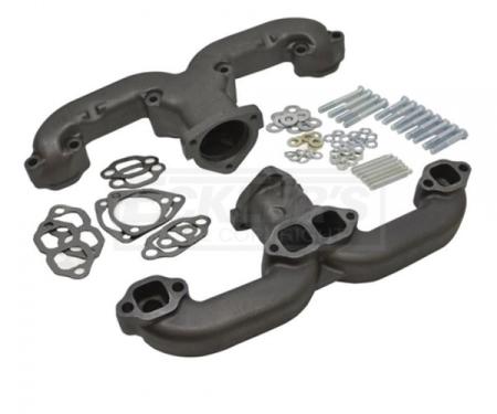 Full Size Chevy Small Block "Rams Horn" Exhaust Manifolds, 2.5", 1958-1984