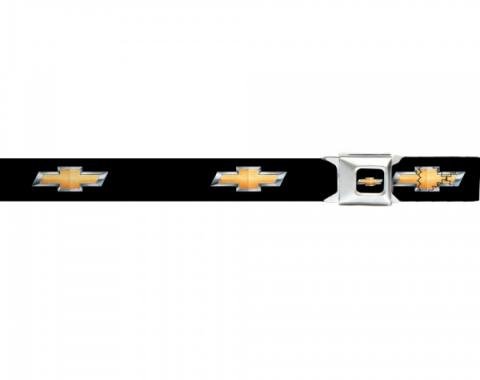 Seat Belt Belts, Chevy Bowtie Gold