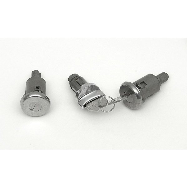thumbnail image 2 of Classic Locks Ignition & Door Lock Set For 55 56 57 Chevy – With Keys & Ribbed Lock Caps 2 of 6