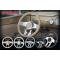 Chevy WaterFall Steering Wheel, Italian Leather & Billet Aluminum, Flaming River 1949-1954