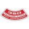 Full Size Chevy Air Cleaner Decal, 350ci/360hp Turbo-Fire, 1965-1972