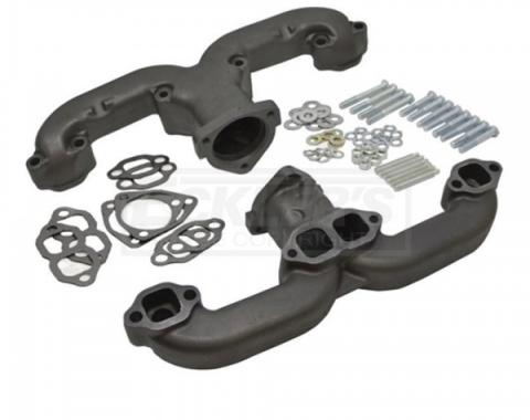 Full Size Chevy Small Block "Rams Horn" Exhaust Manifolds, 2.5", 1958-1984